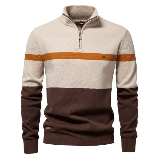 Henry - Elegant Sweater with Quarter Zipper for Men