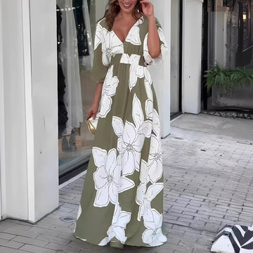 Alessia - Vestido Solto Estiloso com Estampa Floral