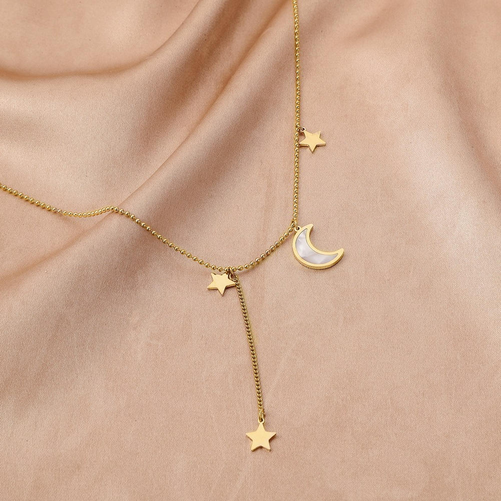 Colar de Estrela e Lua - Meia Lua