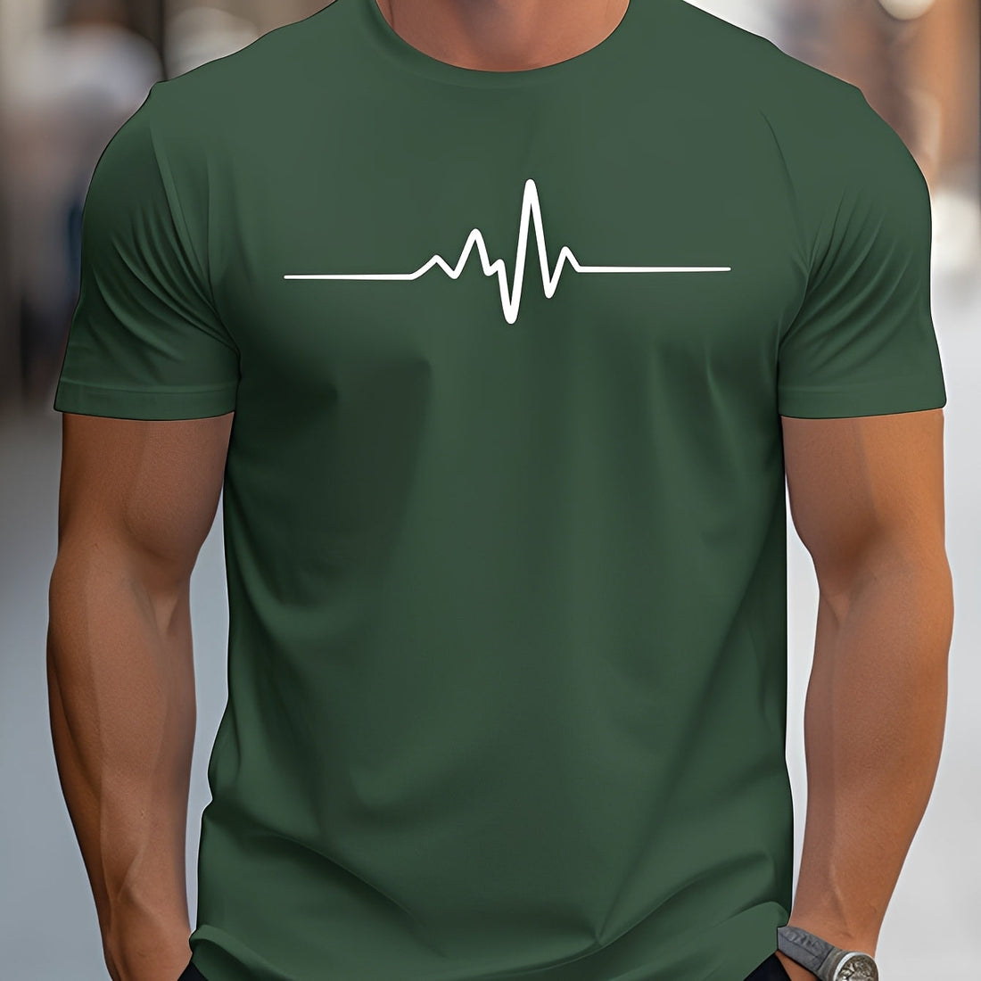 Russell - Camiseta slim fit estampada para homens