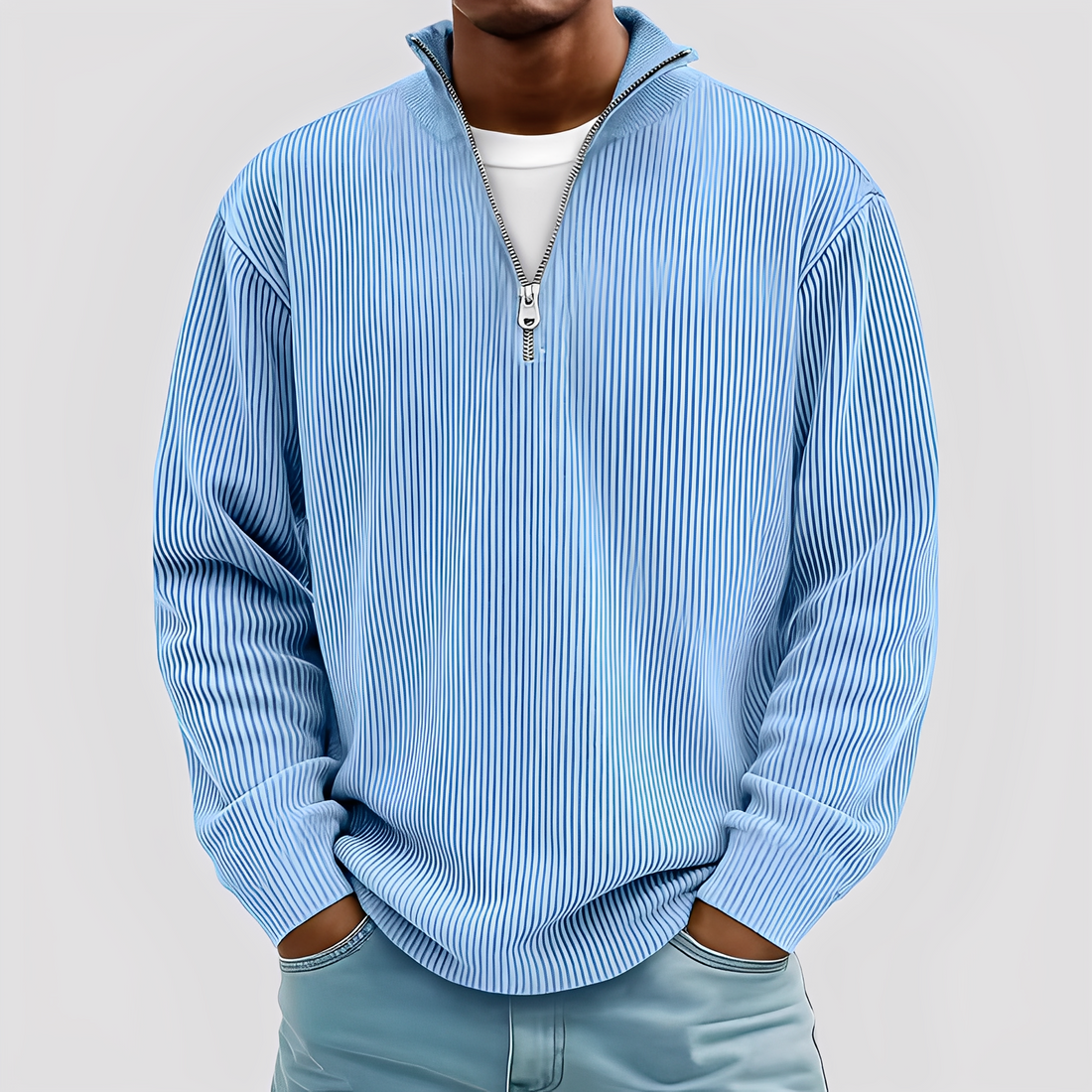 Henry - Suéter masculino moderno, confortável e quente