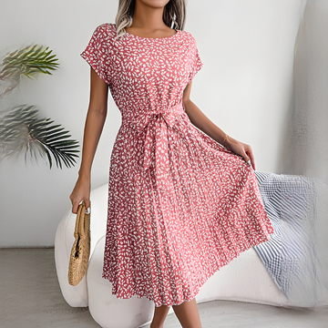 Lyka - Vestido de verão elegante com mangas curtas para mulher