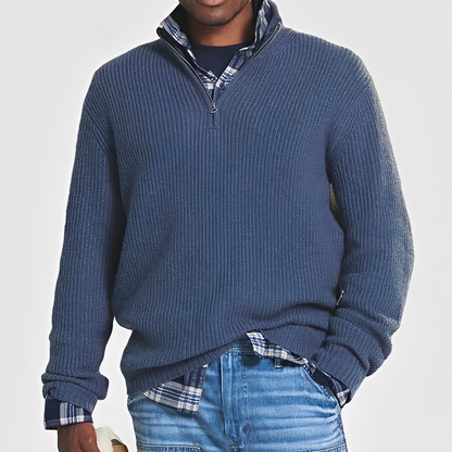 Drix - Comfortable and warm half-zip sweater for man
