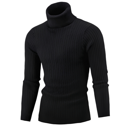 Patrick - Elegant Knitted Sweater with High Collar for Men