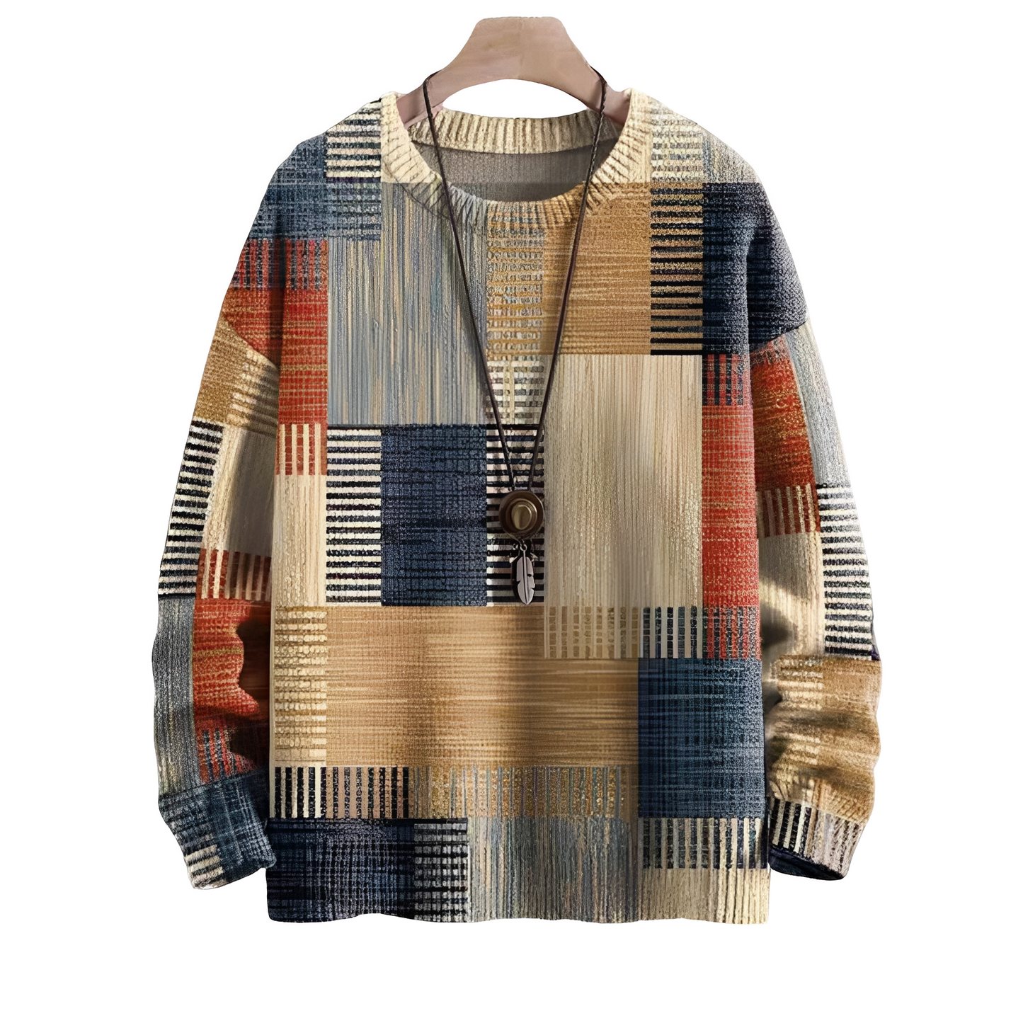 Eugene - Elegant striped wool sweater for men