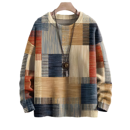 Eugene - Elegant striped wool sweater for men