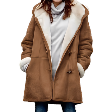 Madilyn - Casaco Duffle casual com capuz para mulheres