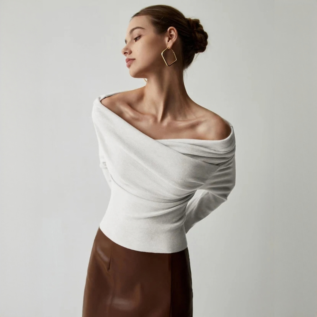 Yasmin - Top elegante sem ombros