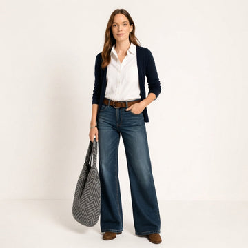 Majken - Jeans elegante de perna larga