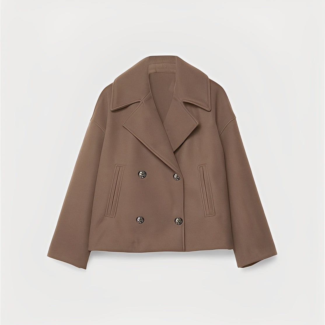 Abegail - Jaqueta curta casual e solta para mulheres