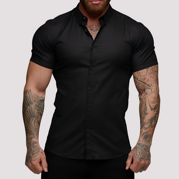 Oscar - Camisa de manga curta em slim-fit para homens