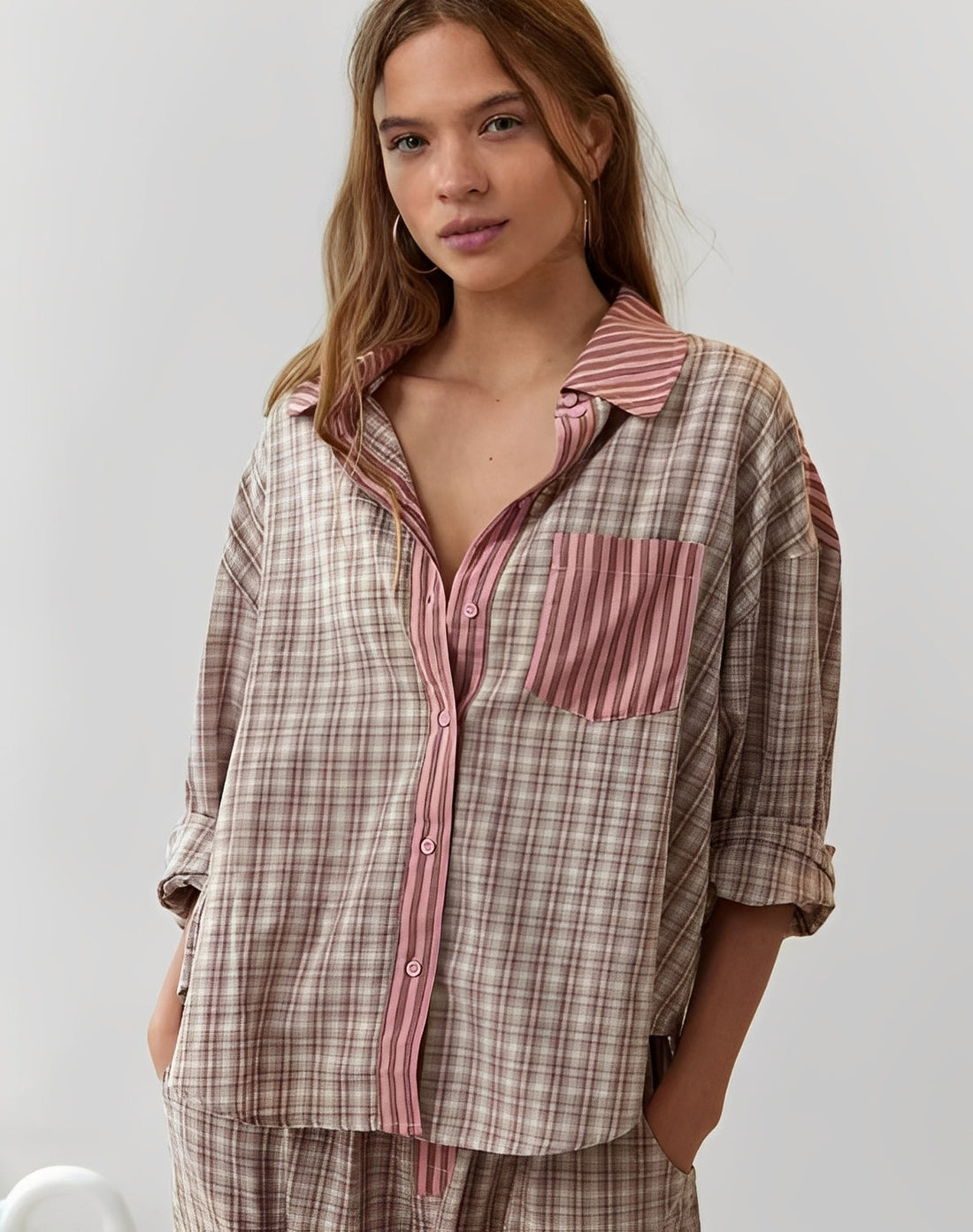 Sabrina - Conjunto de pijama casual e folgado para mulheres