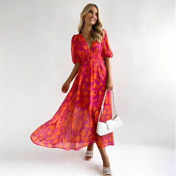 Louisa - Vestido Midi Floral e Solto