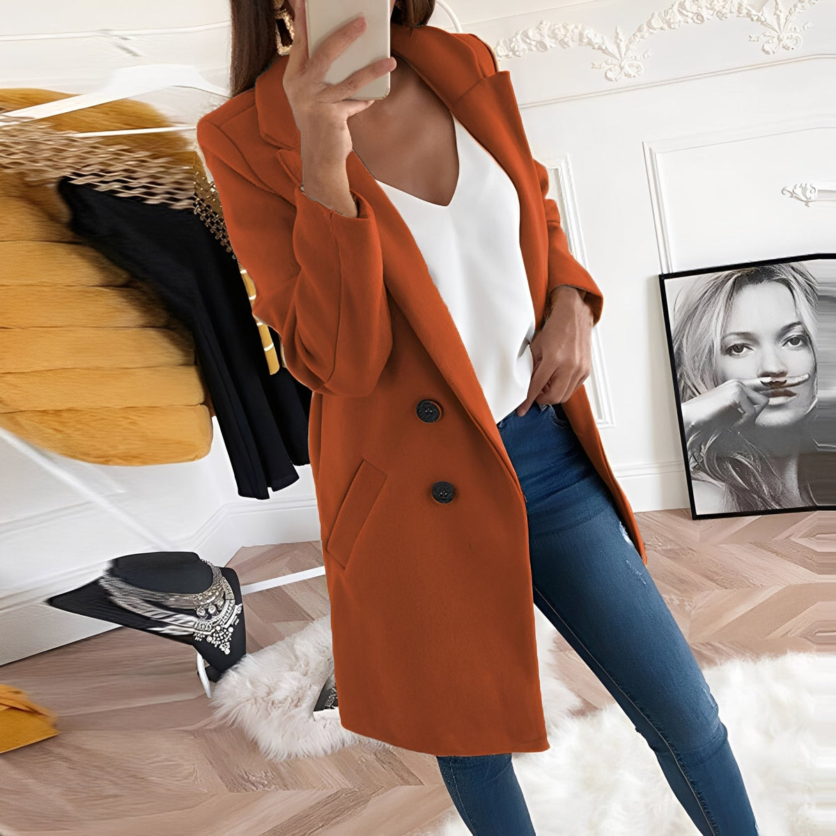 Chantal - Manto de Inverno Elegante Feminino