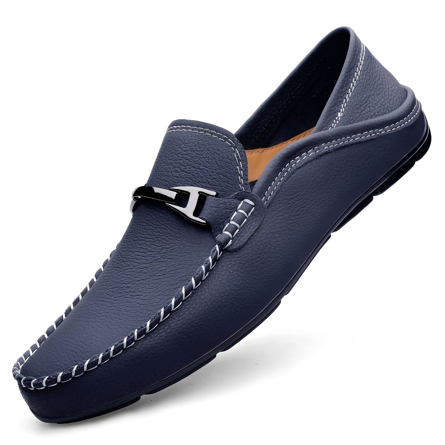 Ronald - Casual, elegant leather slip-on shoes for men