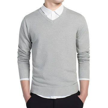 Tom – Camisola masculina com gola em V clássica