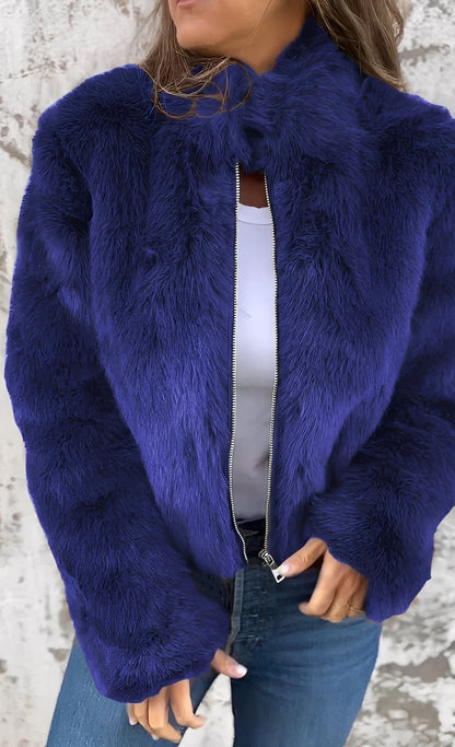 Amanda - Moderno Casaco de Pelúcia para Mulheres