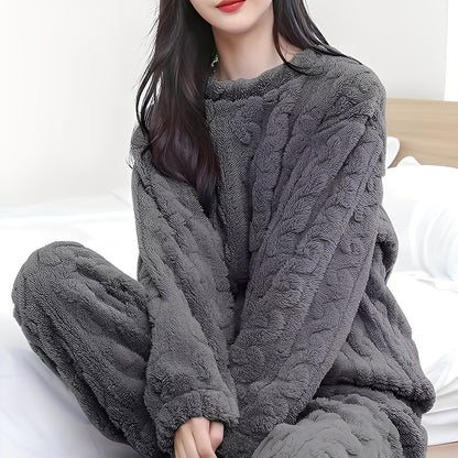 Kilie - Conjunto de Fleece Confortável e Aconchegante de Duas Peças para Mulheres