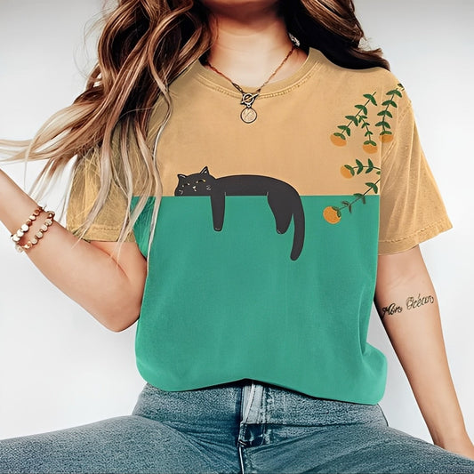 Alvina - Camiseta Casual com Estampa para Mulheres