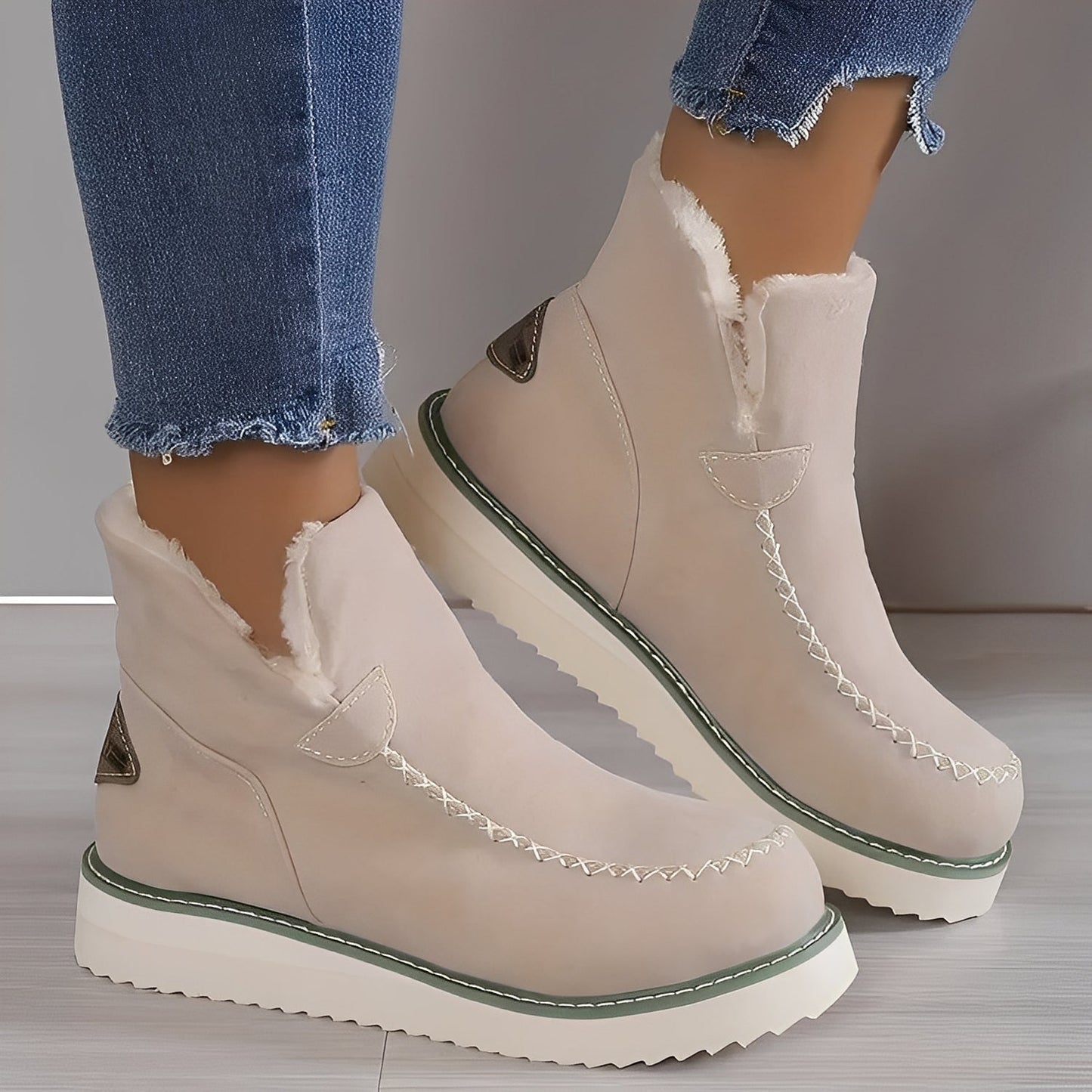 Ashlee - Warm Winter Boots with Wedge Heel for Women