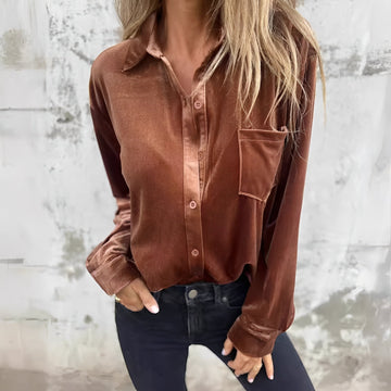 Jessie - Blusa de Botão com Manga Longa