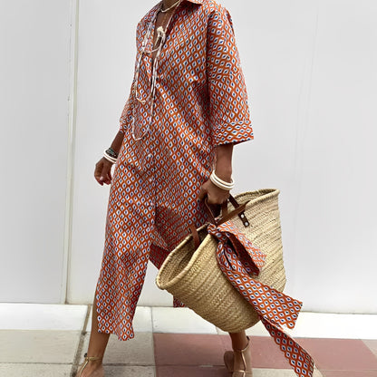 Paulette - Klassisches gestreiftes Hemdkleid für Damen