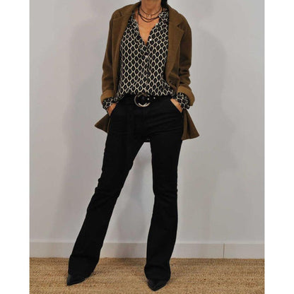 Zara - Freizeitbluse mit V-Ausschnitt