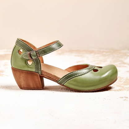 Véronique - Comfortable sandals with low heel for women