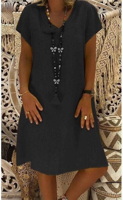 Felicia - Vestido de Algodão Solto e Casual