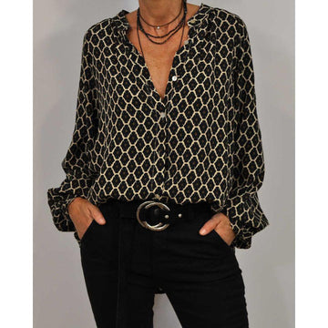 Lena - Blusa Casual com Decote V