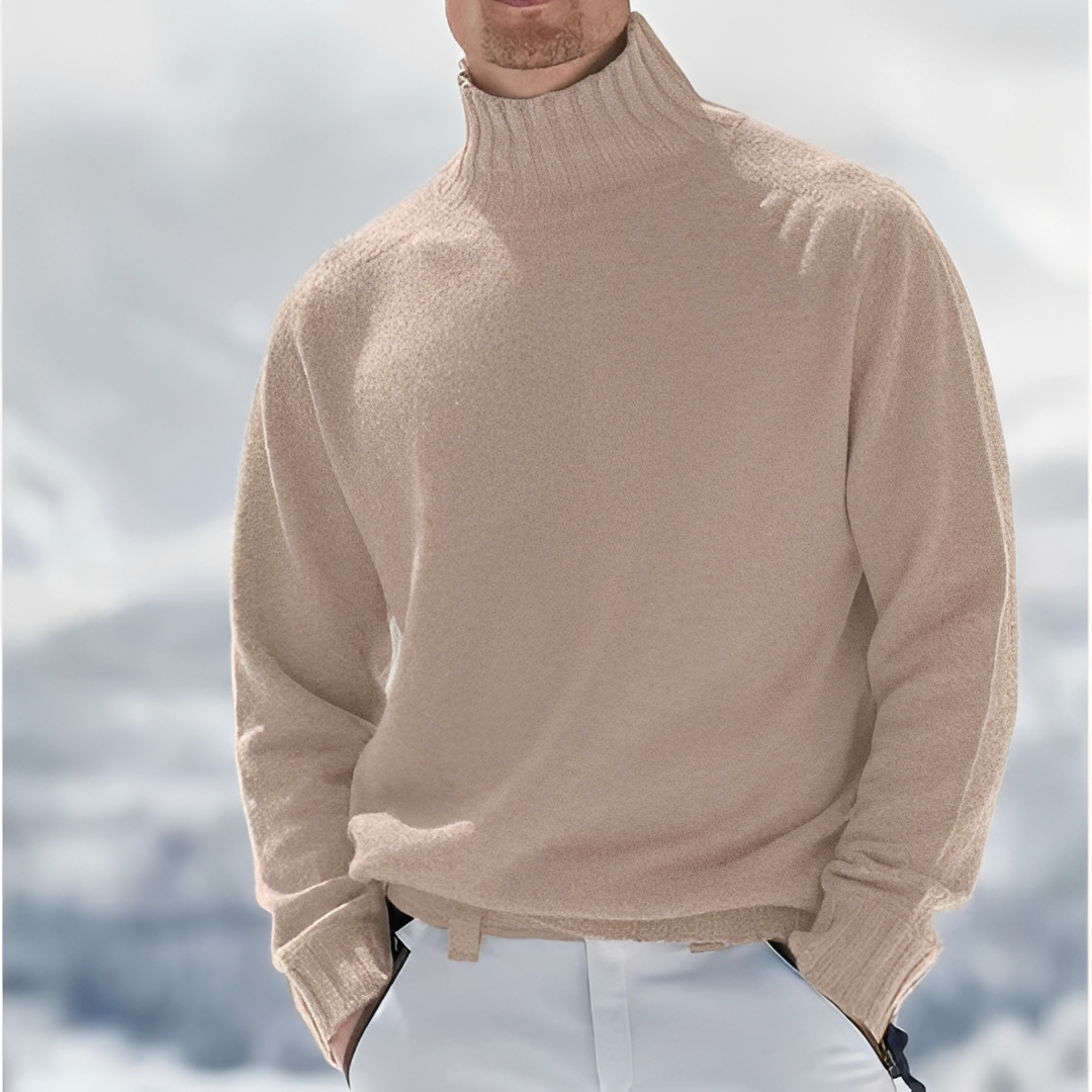 Chister - Camisola de gola alta quente para homem