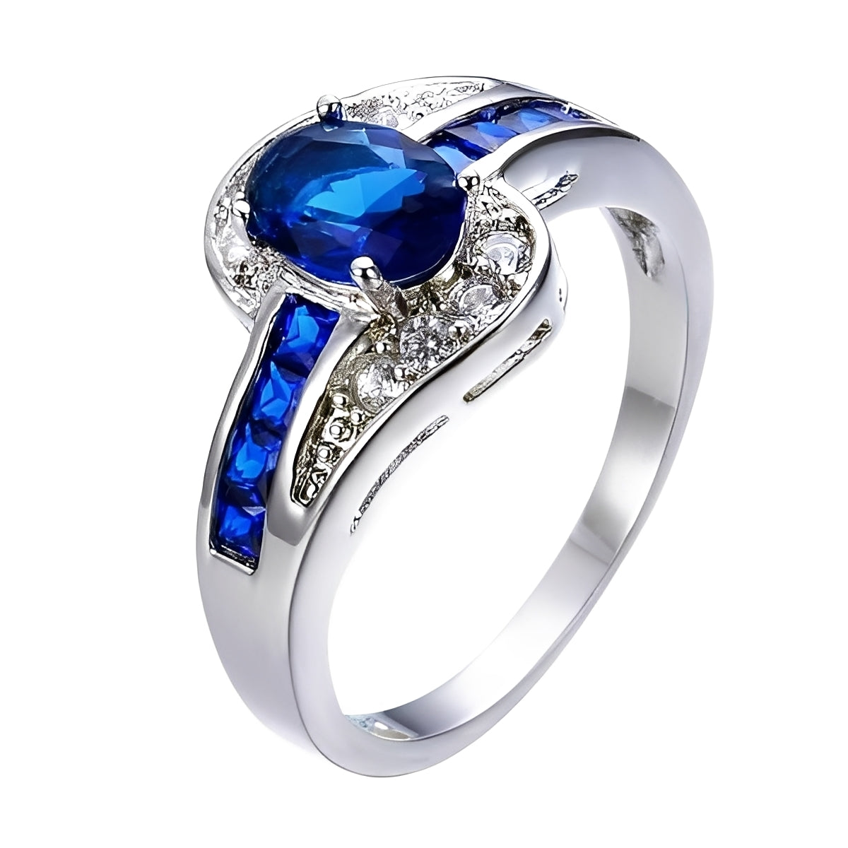 Diane – Bague com safira azul