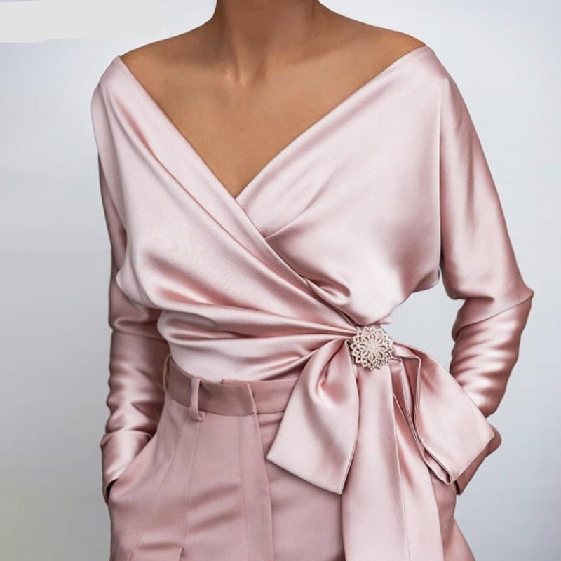 Alayah - Leve Blusa de Verão de Seda