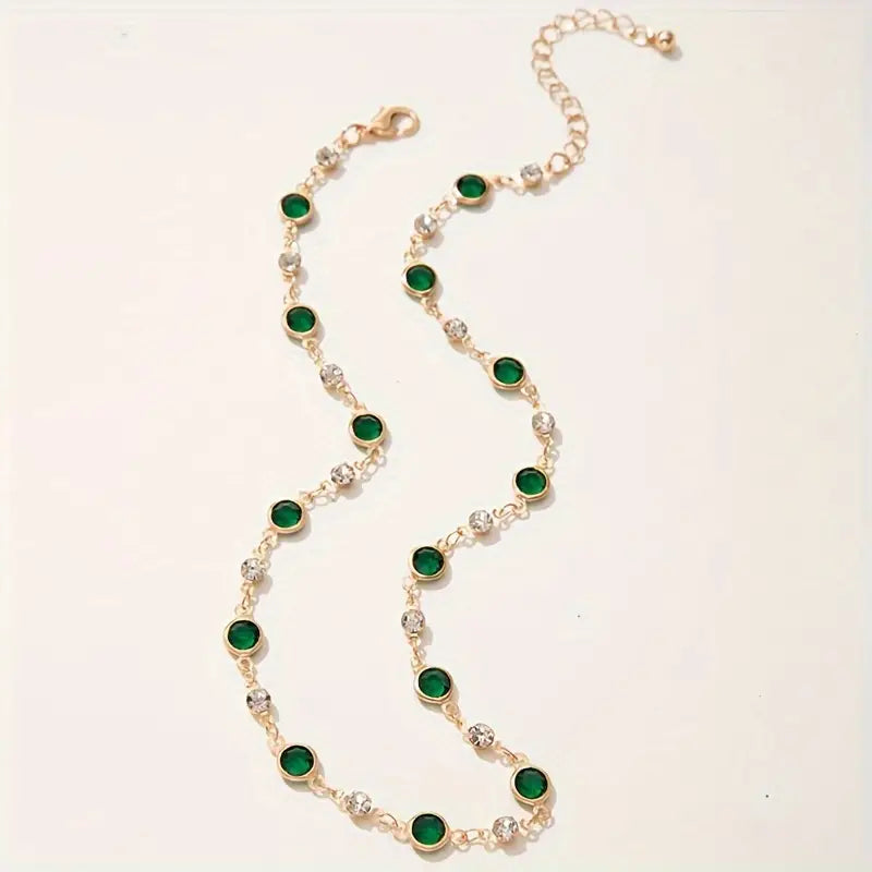 Esmeralda – Colar com pendente verde esmeralda