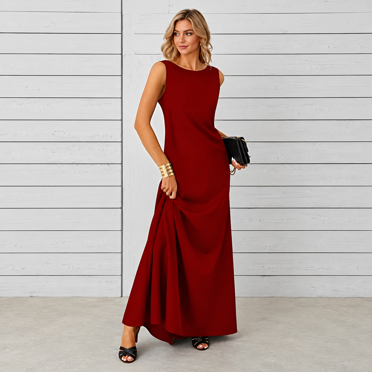 Saranna - Vestido Longo Estiloso para Mulheres