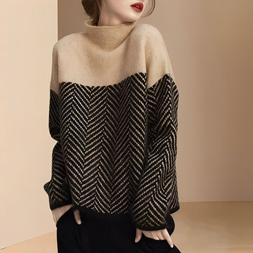 Maryann - Suéter de gola alta elegante e macio