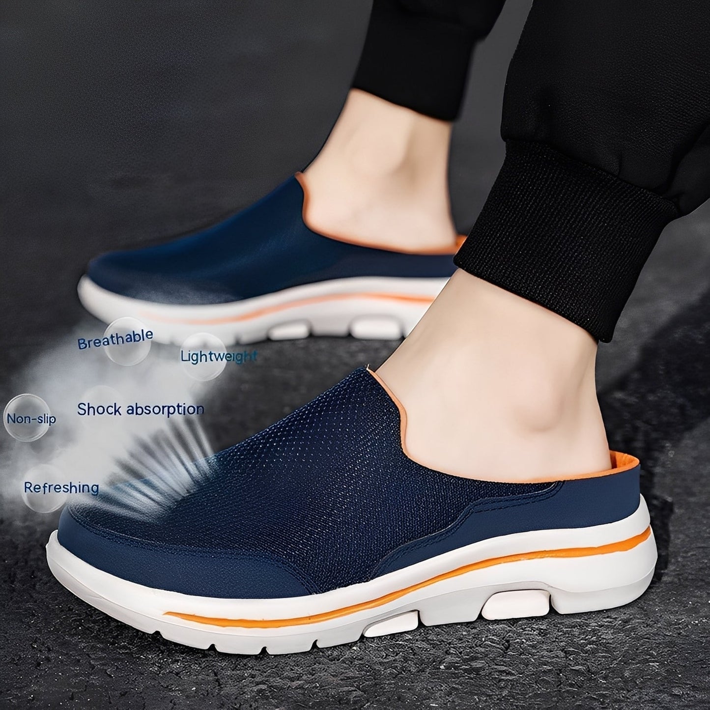 Harrison - Sapatos leves para calçar com sola almofadada