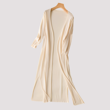 Fannie - Cardigan longo casual para mulheres