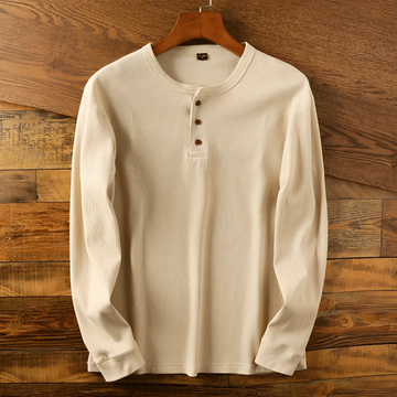 Benjie - Camisa de manga longa confortável para homem