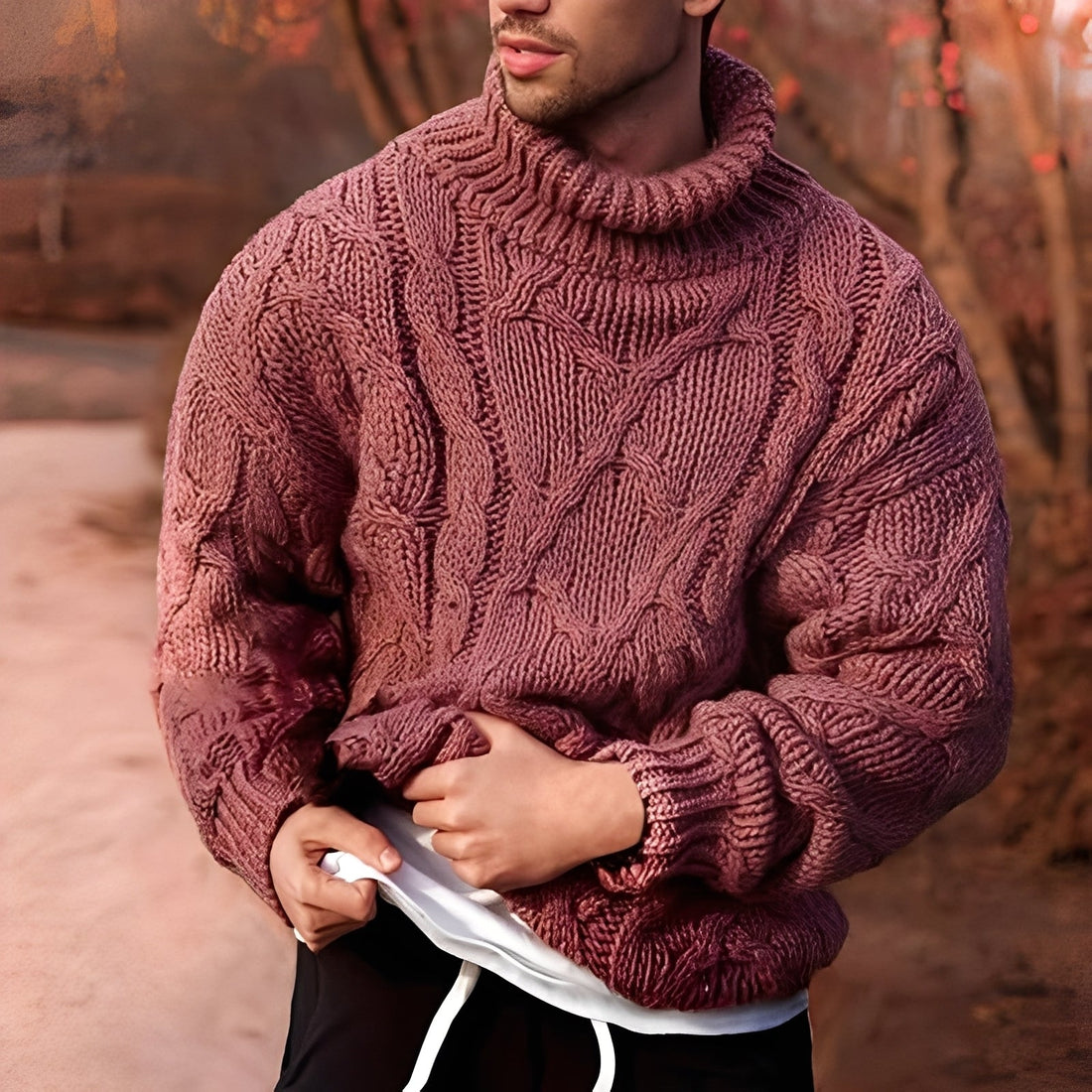 Adrian - Camisola elegante e grossa para homem