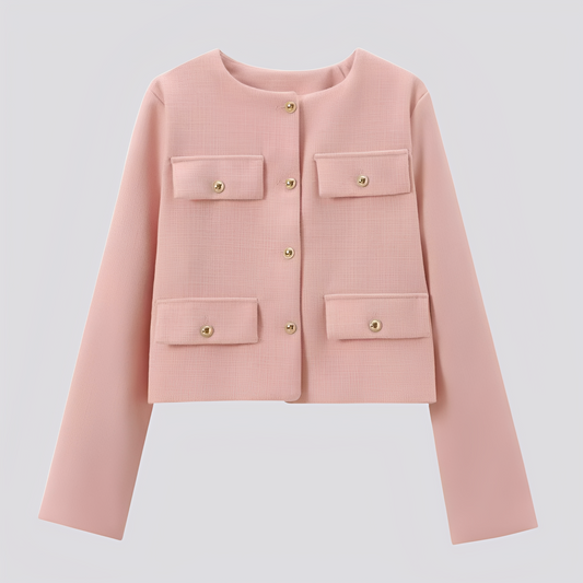 Emelia - Elegant short coat with buttons for women