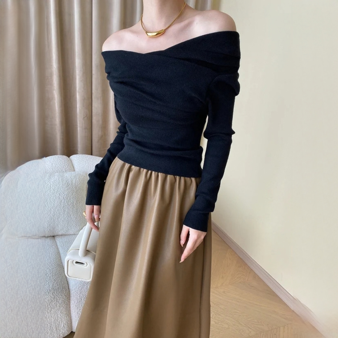 Yasmin - Top elegante sem ombros