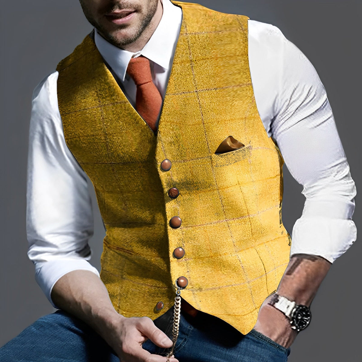 Jasper – Colete Vintage para Homens