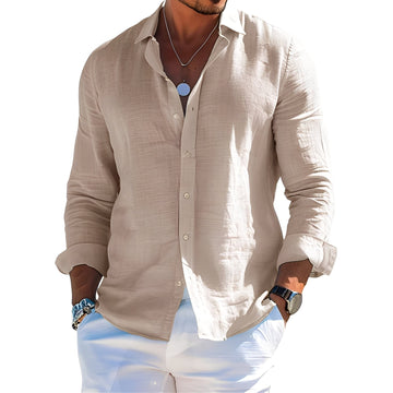 Félicien - Camisa polo de manga longa confortável