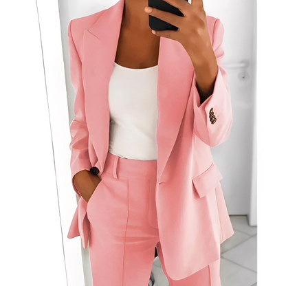 Alexes - Blazer e calças elegantes para mulheres conjunto