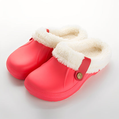 Melba - Warm wooden shoes with wool lining for women
