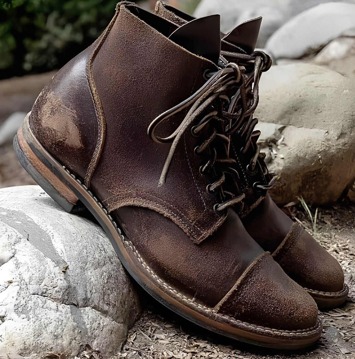 Lucrèce - Botas vintage com cadarço
