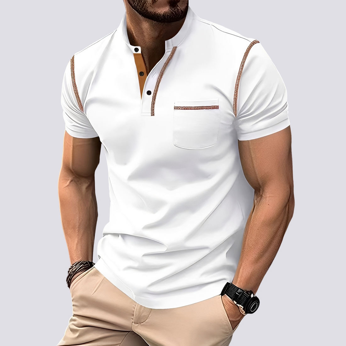 Stefan - Camisa Polo Estilosa e Respirável para Homens