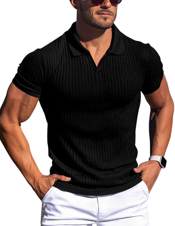 Zack - Camisa polo casual slim-fit para homens