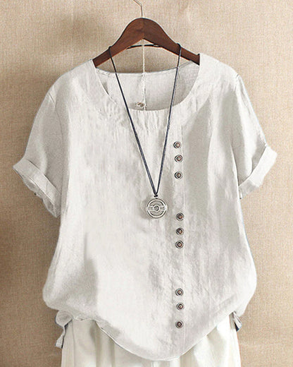 Julianny - Shirt with short sleeves and buttons in the front